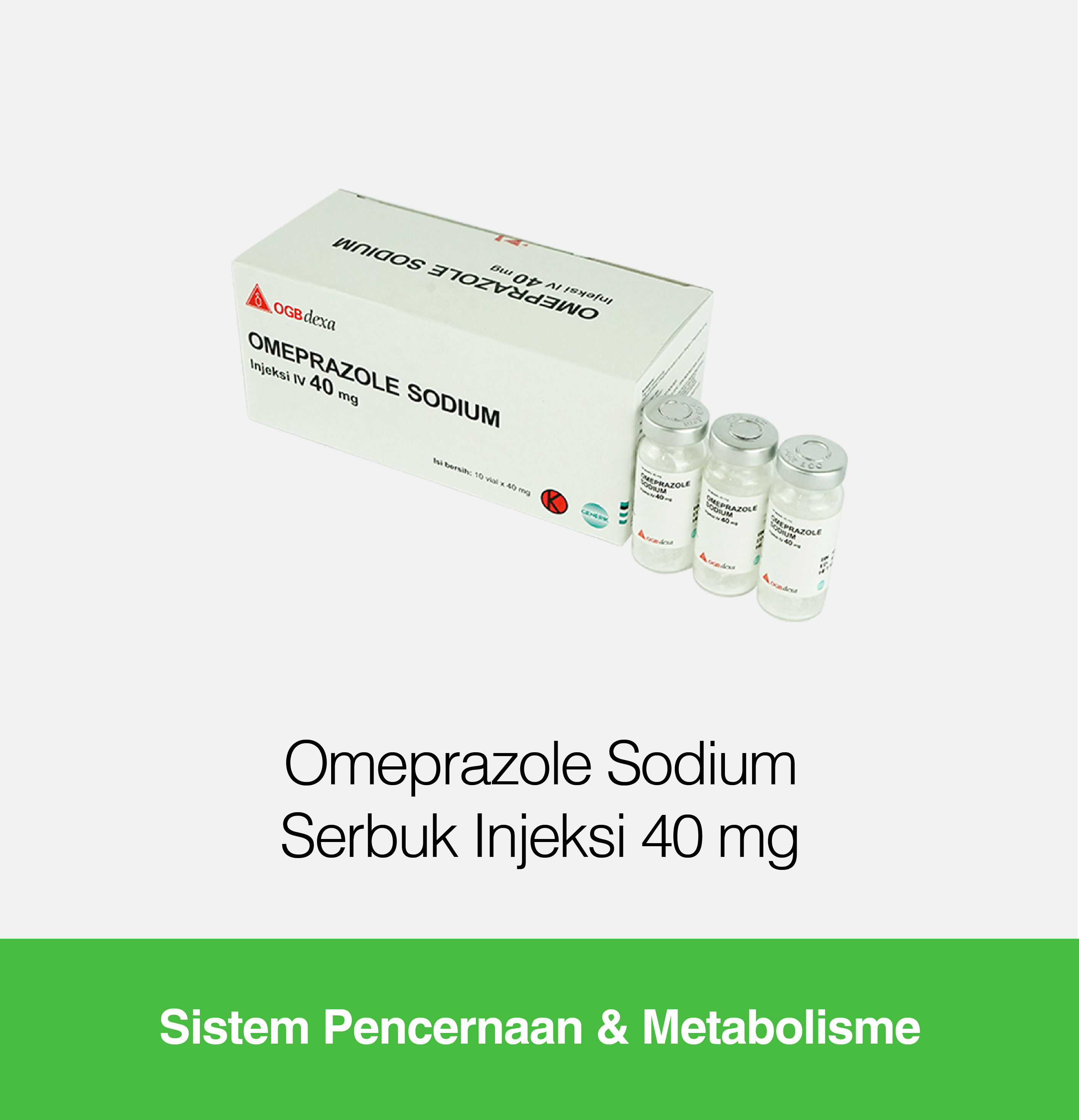 Omeprazole Sodium Serbuk Injeksi 40 mg | Kegunaan, Efek Samping, Dosis